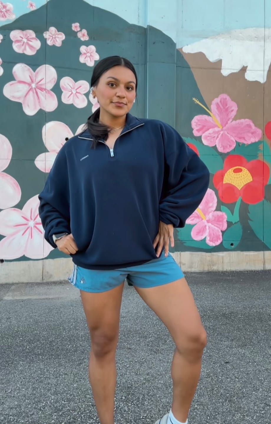 Customer photo review of W5230 Scuba Quarter Zip Pullover