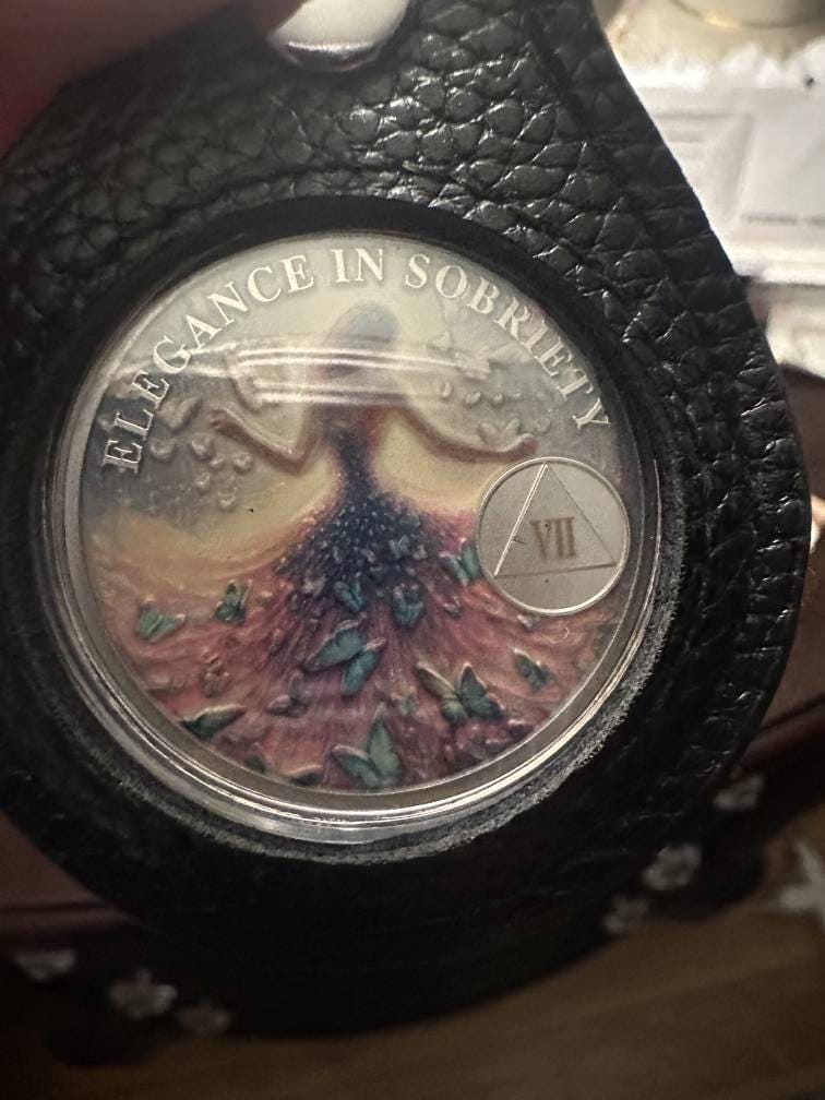Customer photo review of Personalized Sister Power Sobriety Coin – Personalize Any Day, Month or Year