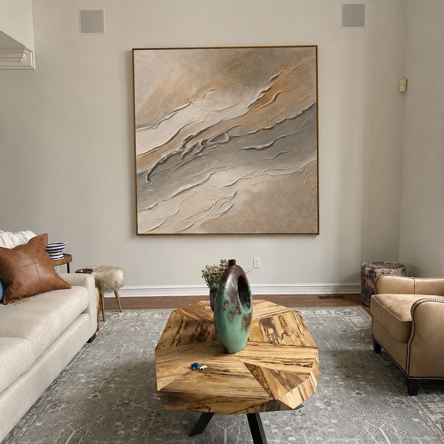 Customer photo review of Abstract Textured  Wall Art #AT113