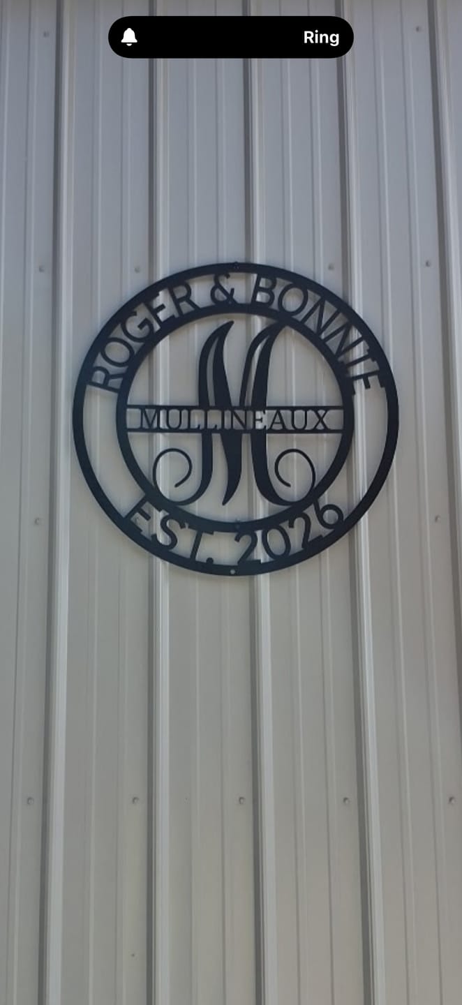 Customer photo review of Elaborate Name - Steel Sign