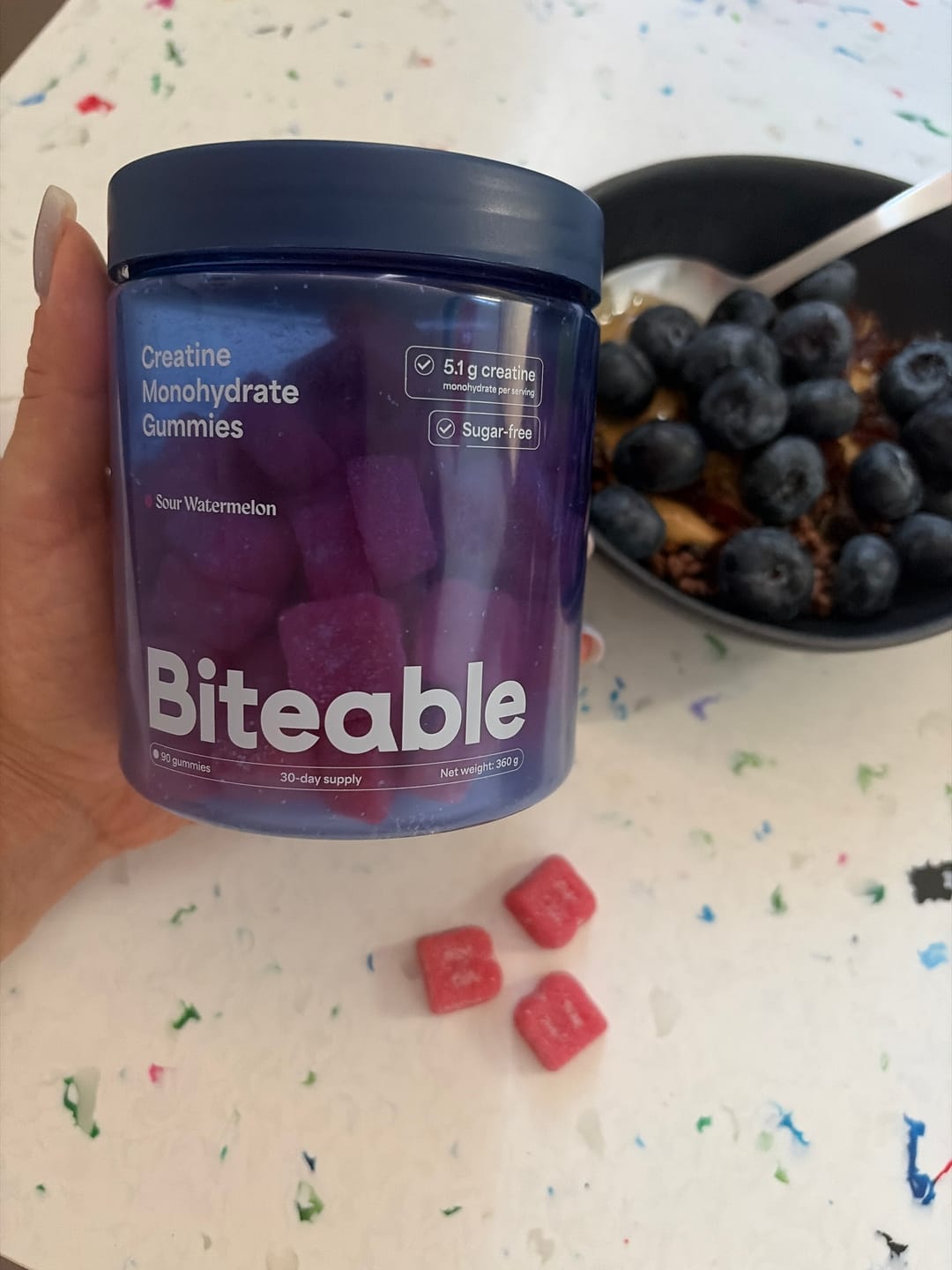 Customer photo review of Creatine Monohydrate Gummies