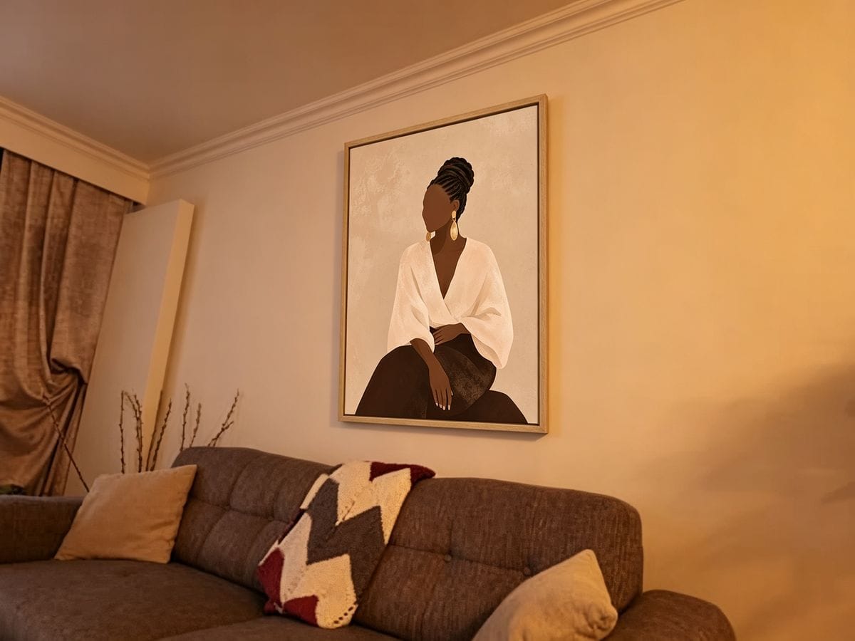 Customer photo review of Minimalist Woman and Botanicals Painting #MA065