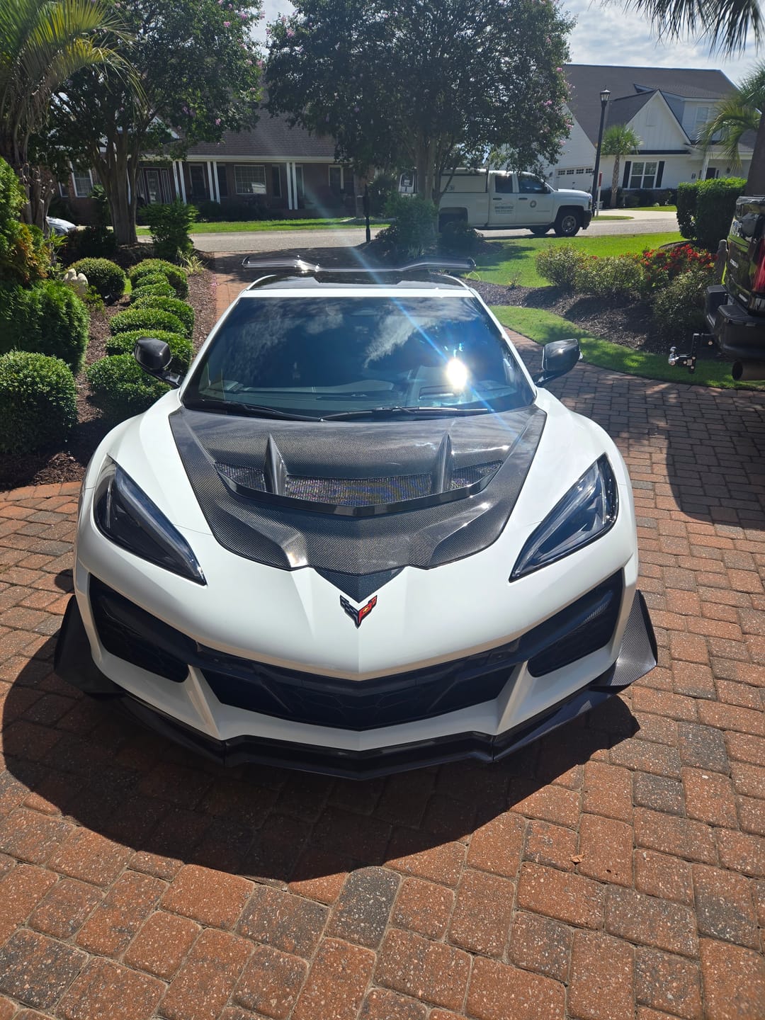 Customer photo review of Corvette C8 ZR1 Front Bumper Vented Extractor Hood