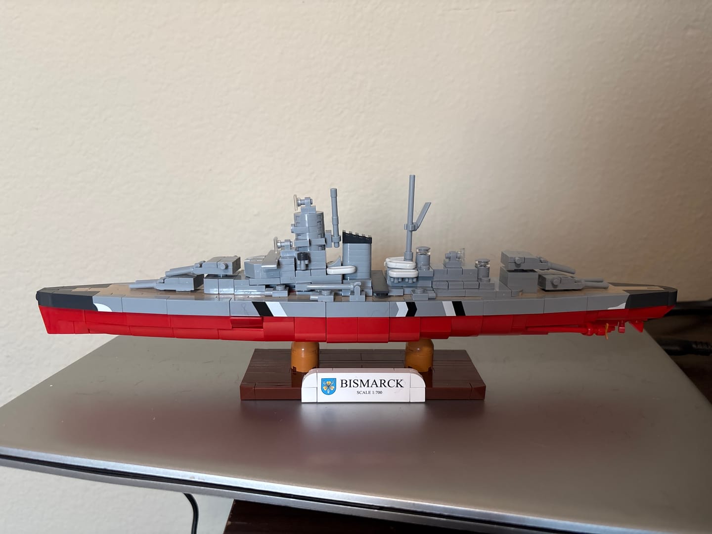 Customer photo review of COBI German Battleship Bismarck 1:700 Scale : Set #4854