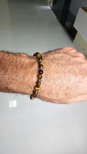 Customer photo review of Bracelet de perles marron