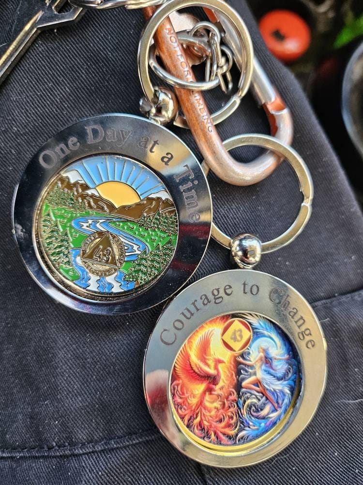 Customer photo review of Personalized Phoenix Fairy Sun and Moon NA Recovery Coin – Personalize Any Day, Month or Year