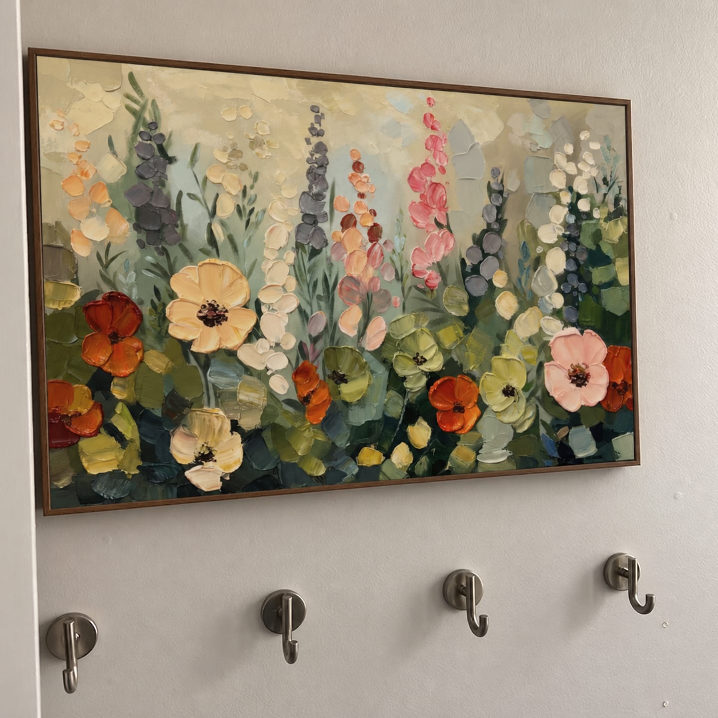 Customer photo review of Colorful Flower Abstract Textured Wall Art #FP137