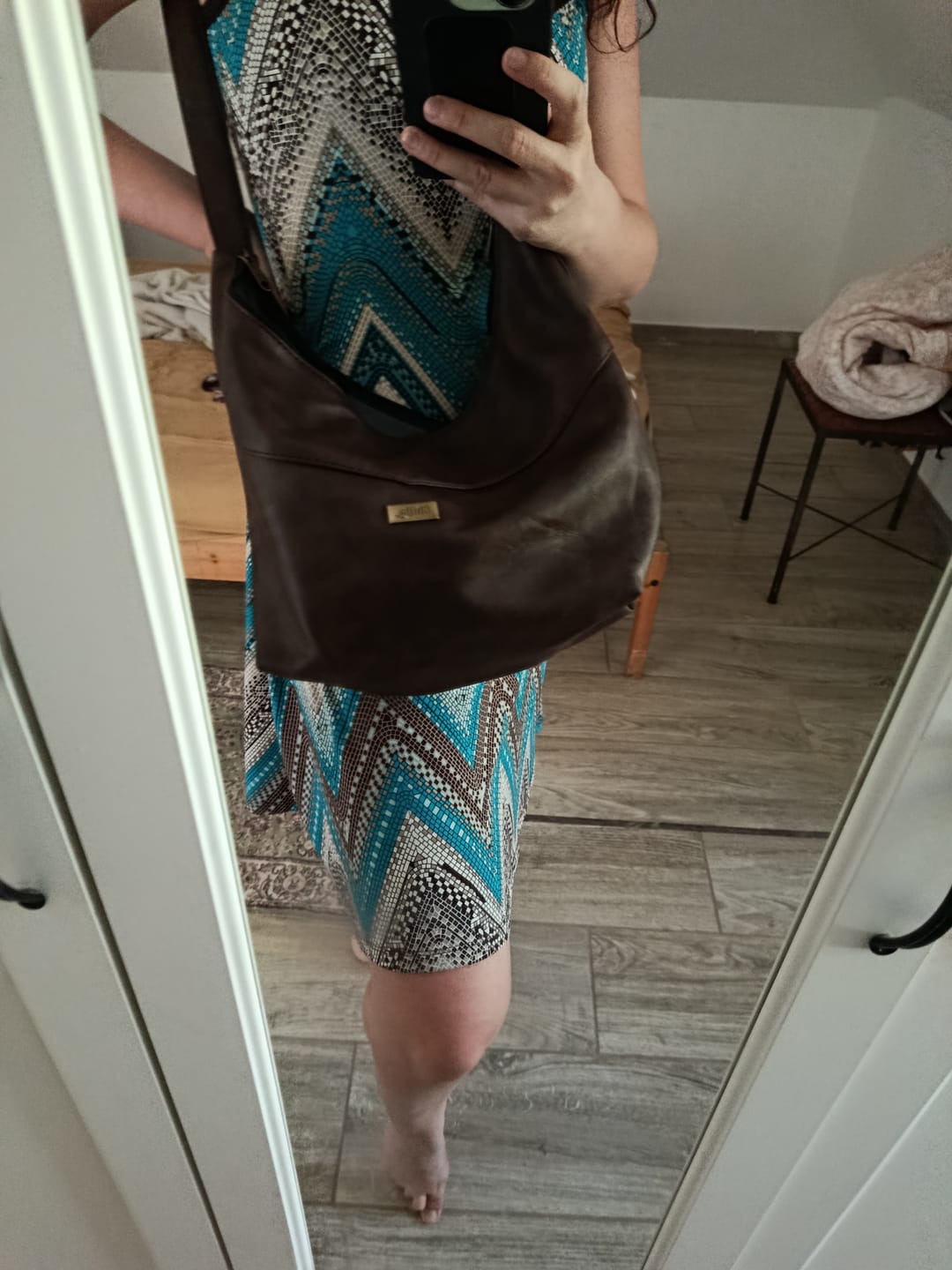 Customer photo review of תיק צד / פאוץ' גדול Luna חום רטרו