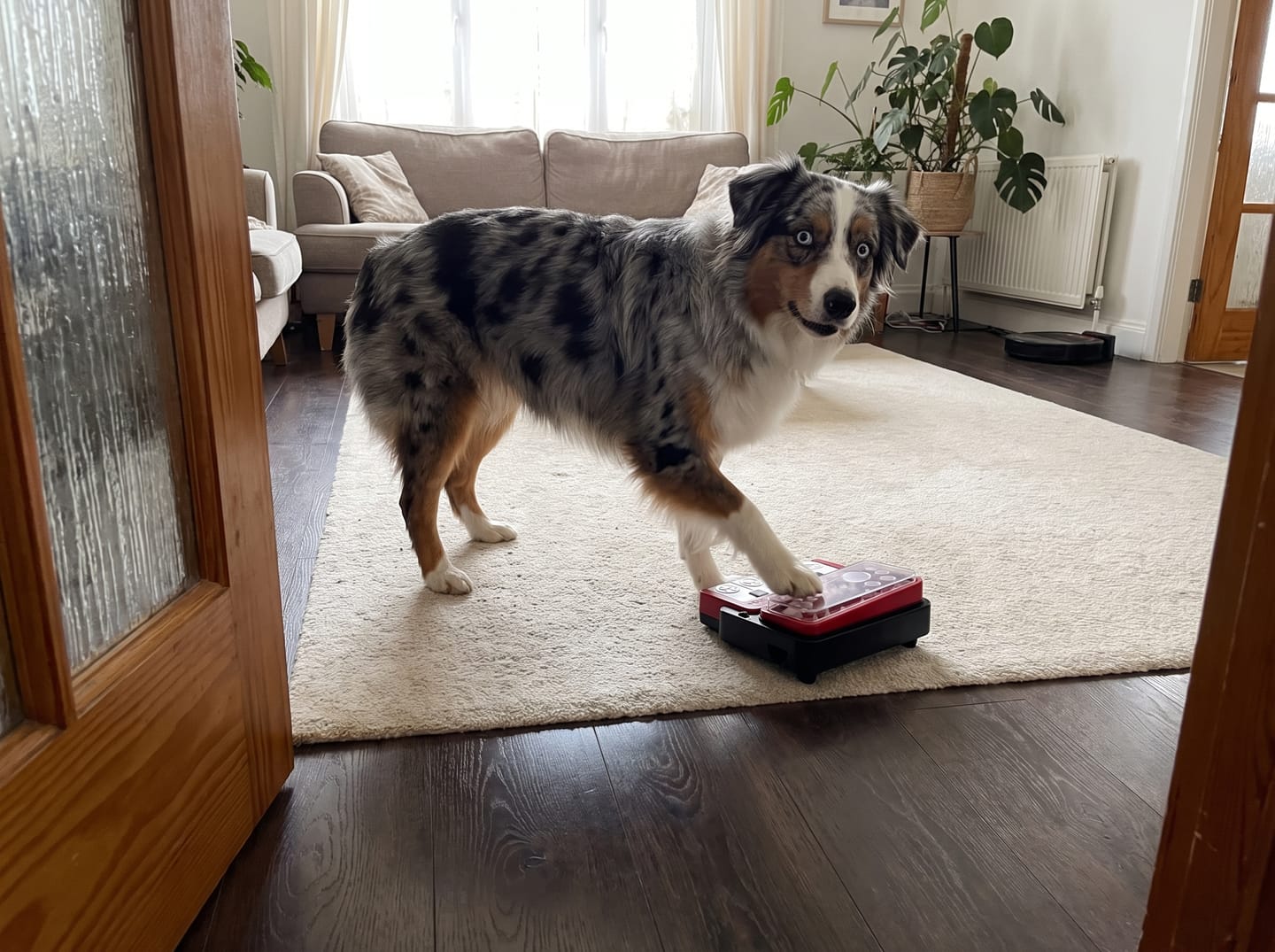 Customer photo review of PianoFeeder™ Interactive Dog Treat Dispenser