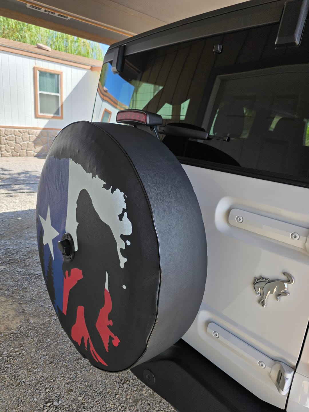 Customer photo review of Texas Bigfoot Flag Tire Cover