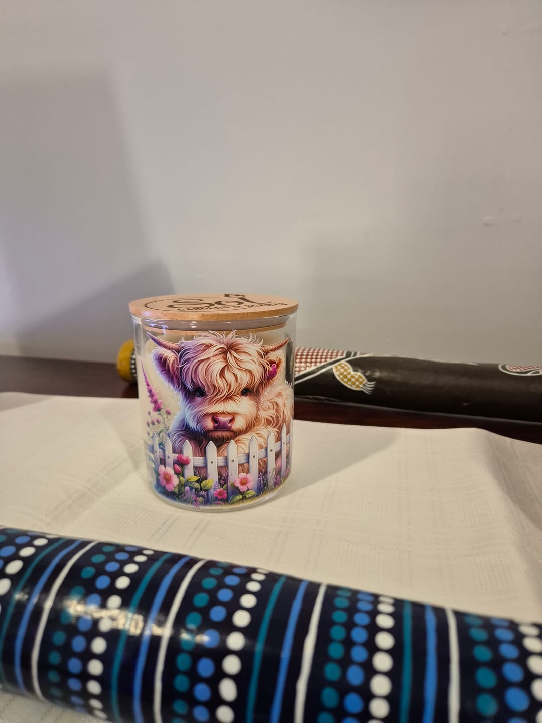 Customer photo review of Highland Mini Cow Pink Xlarge Candle