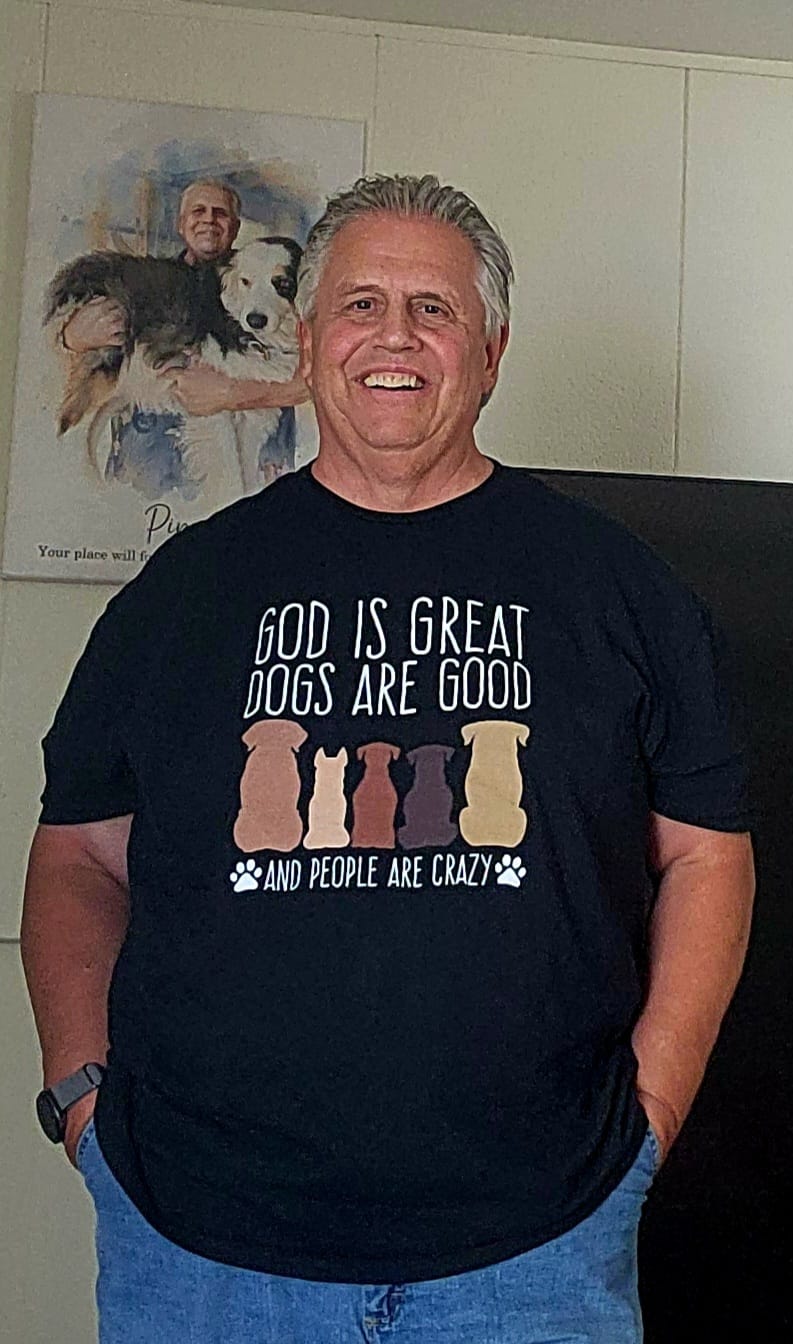 Customer photo review of God is Great Dogs T-Shirt