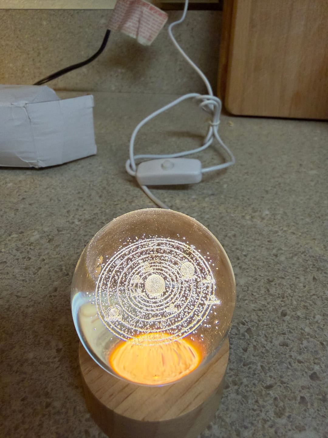 Customer photo review of Crystal Space Lamp