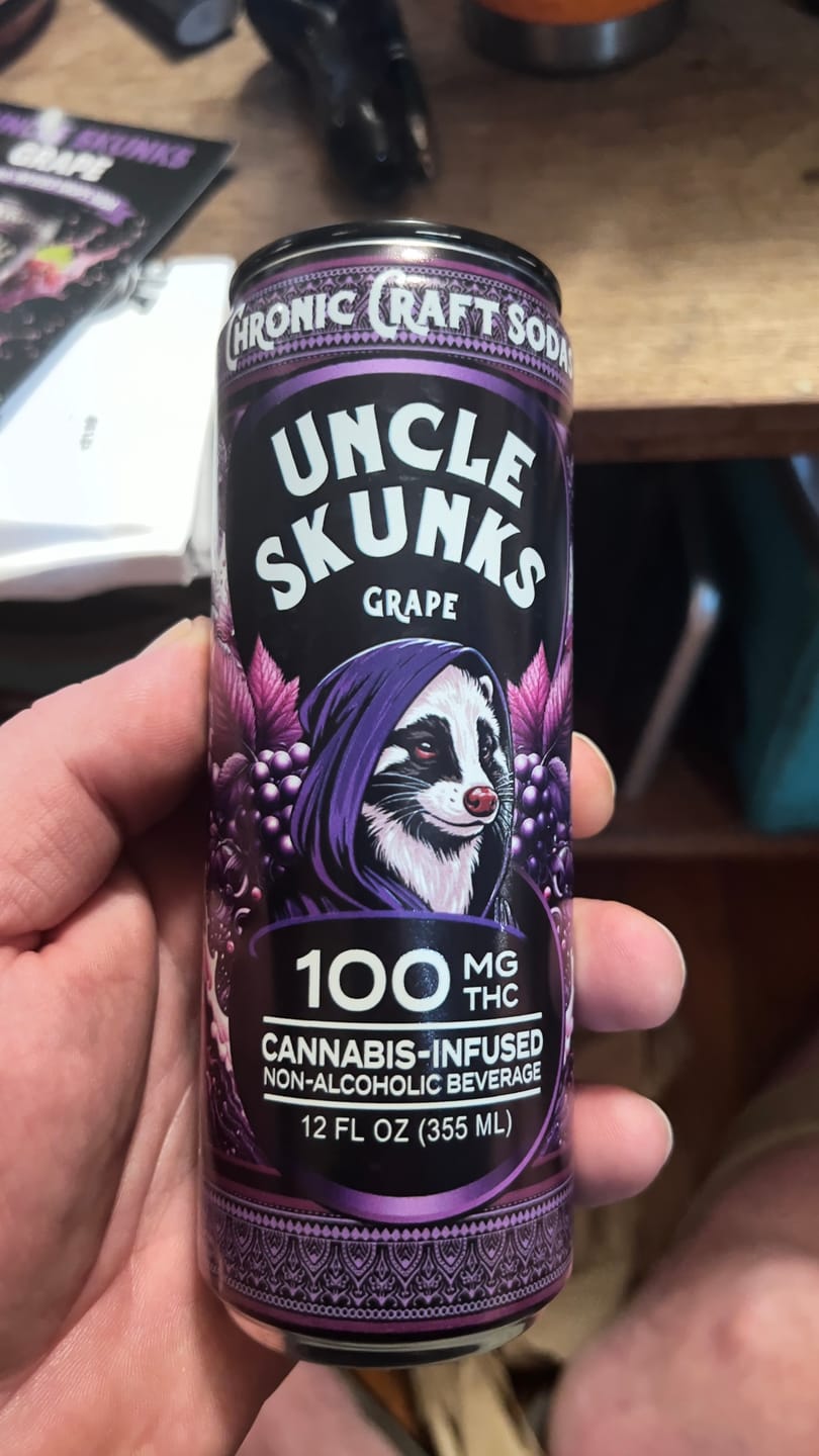 Customer photo review of Grape | 100 mg | 12oz Chronic Craft Soda