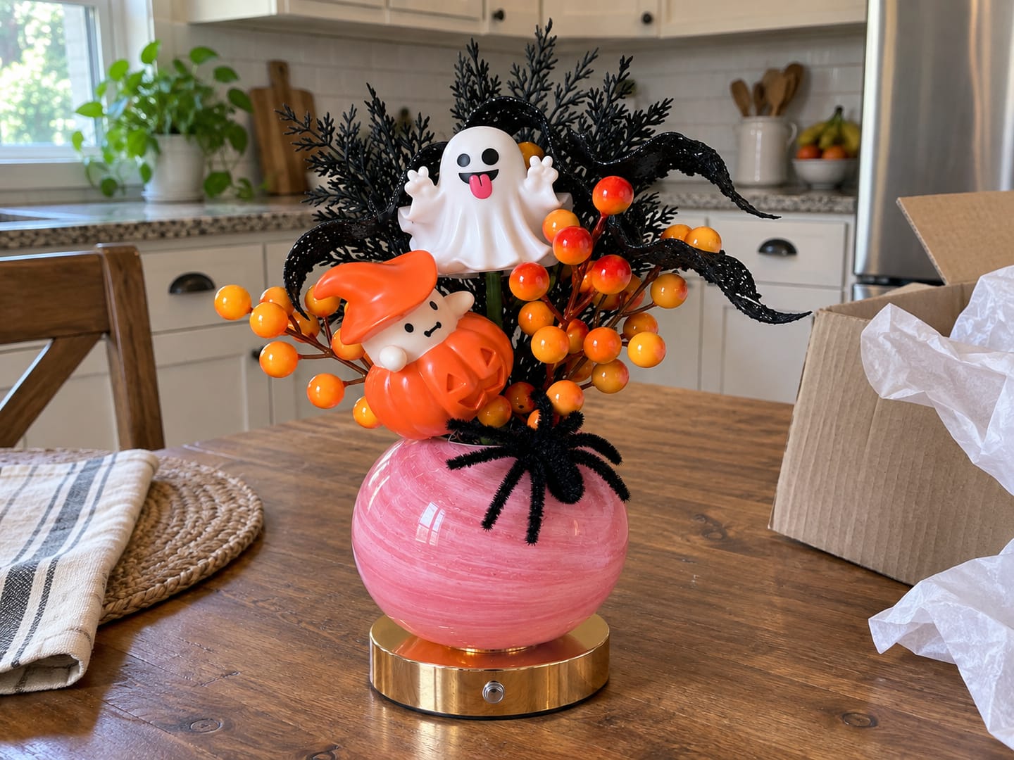 Customer photo review of pumpkin bloom lamp