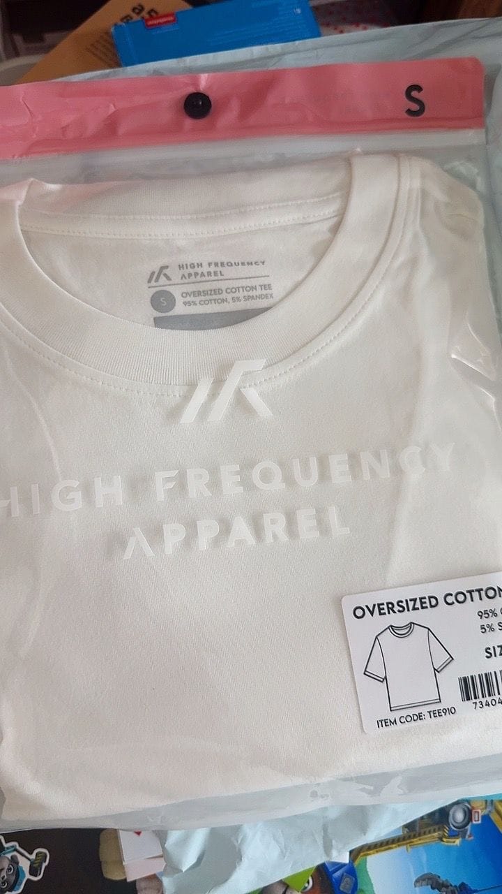 Customer photo review of Unisex Oversized Stretch Cotton Crew Neck T-Shirt