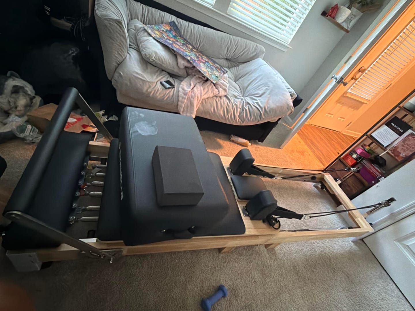 Customer photo review of Foldable Pilates Reformer Bed