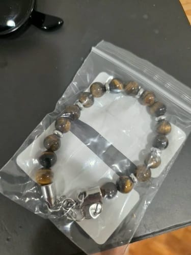 Customer photo review of Bracelet de perles noires