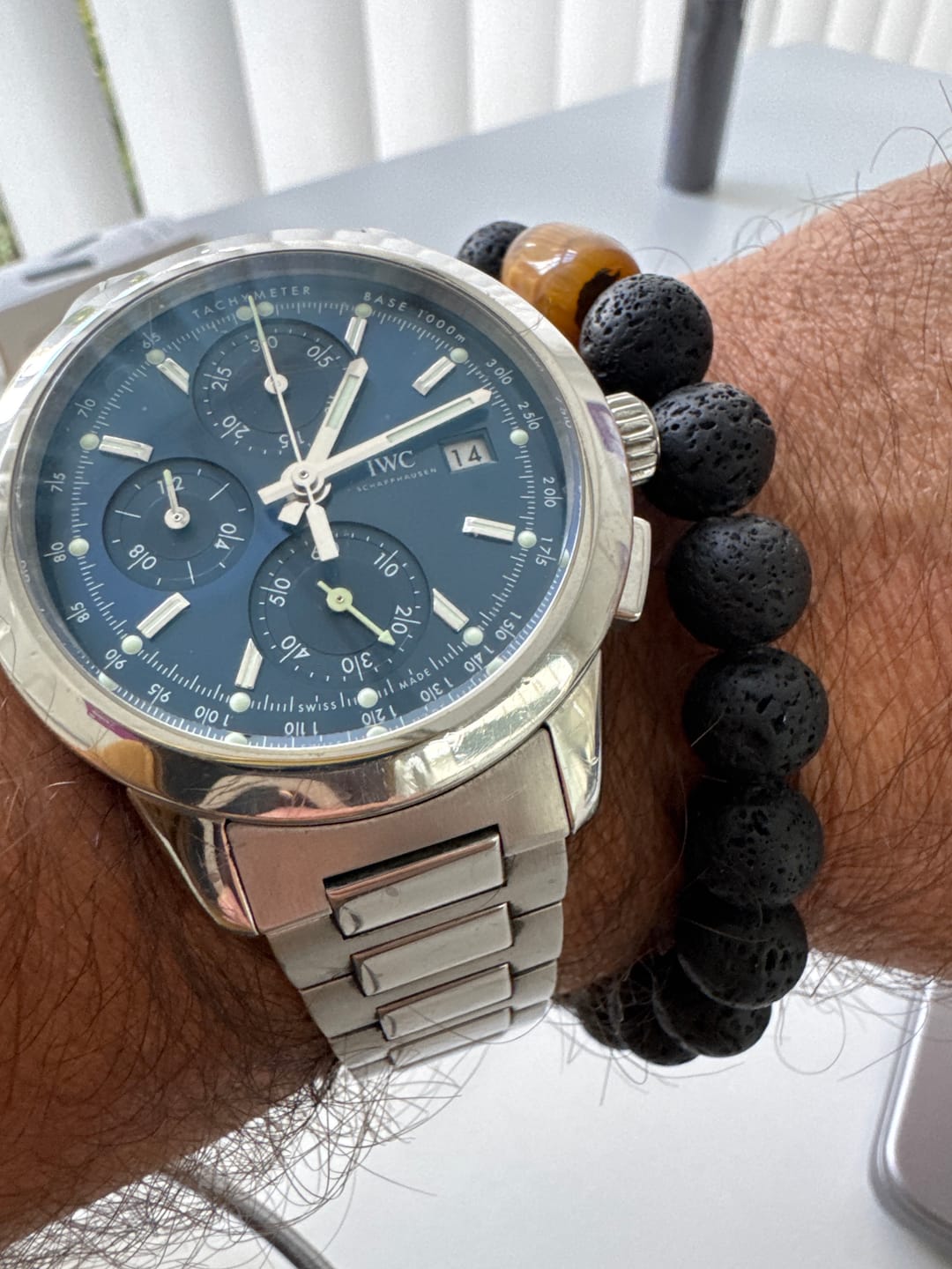 Customer photo review of Buddha Stones, Lavagestein, Ebenholz, Tigerauge, unterstützendes Heilungsarmband
