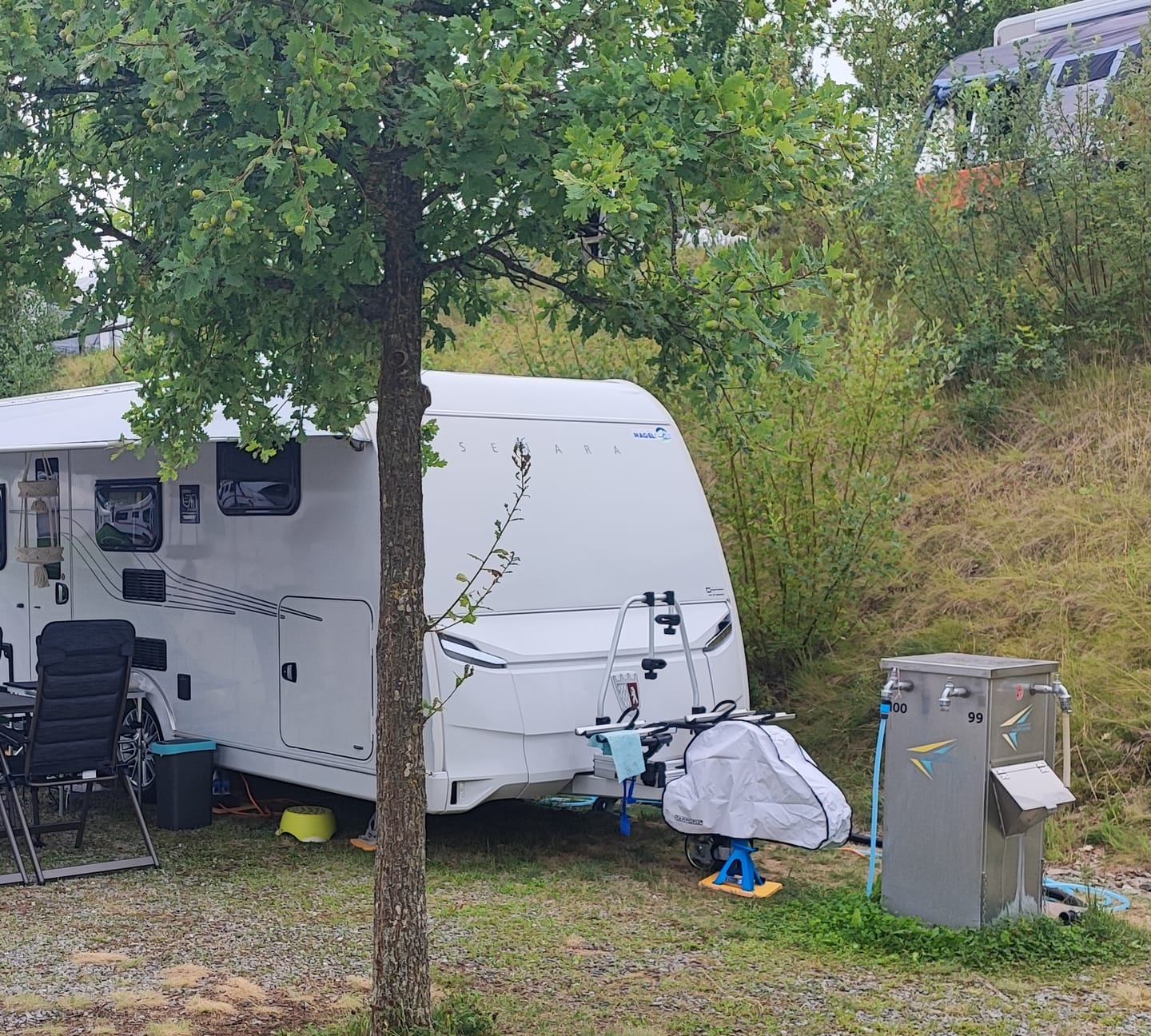 Customer photo review of Deichselabdeckung Weiß (PVC)