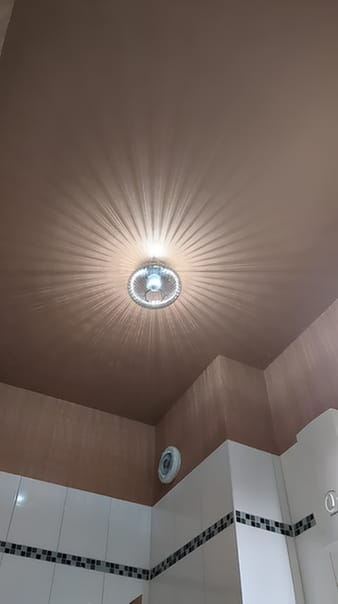 Customer photo review of Arandela Art Déco Vidro Âmbar Canelado Elegante