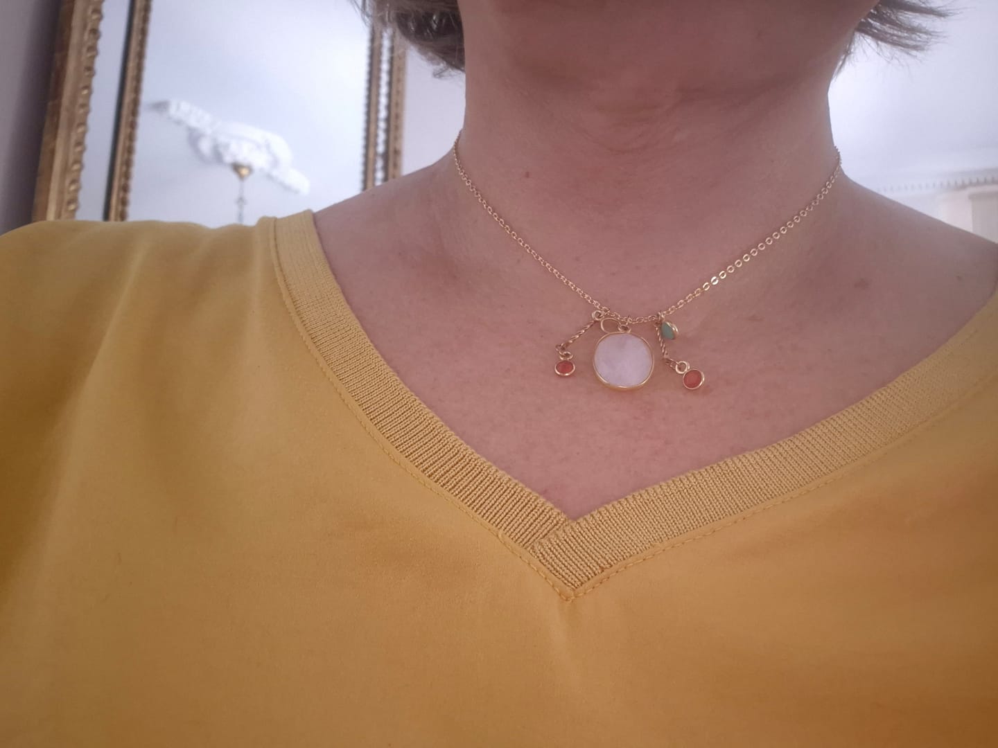 Customer photo review of Âme libre — Collier Pierre de lune, Cornaline & Amazonite #15