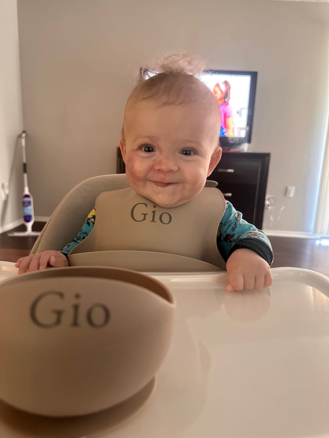 Customer photo review of Noah + Nori™ Personalized Baby Feeding Set