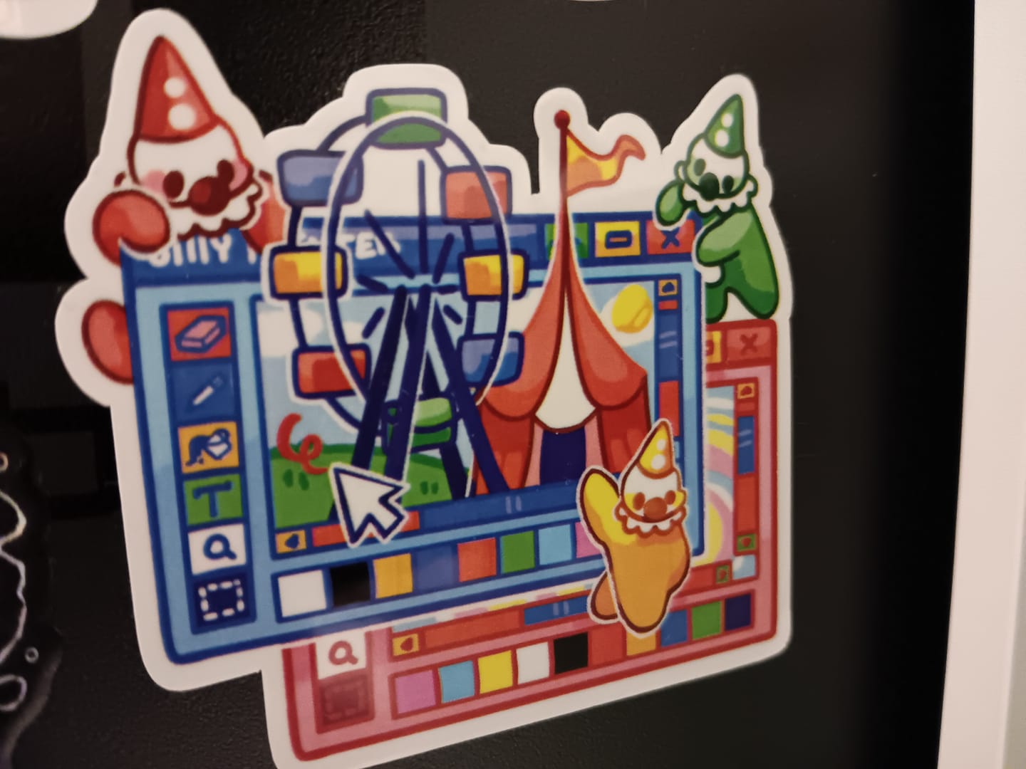 Customer photo review of Clown Tech Stickers