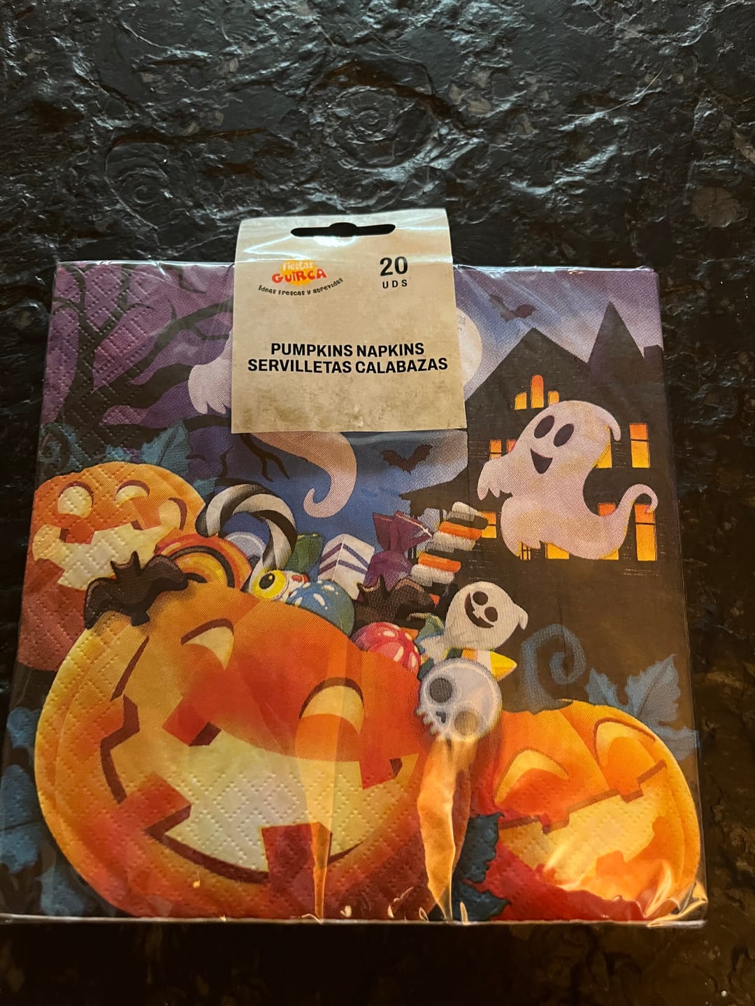Customer photo review of Halloween Servietten – 4 Designs (Kürbis, Gothic, Candy, Monster)