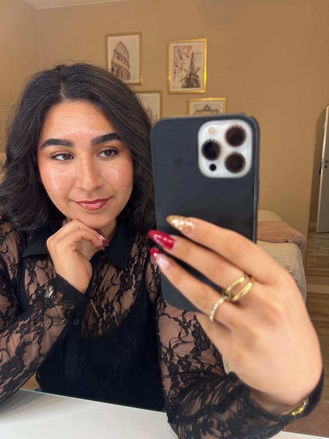 Customer photo review of Ethel - Stacked Ring Crystal Stainless Steel