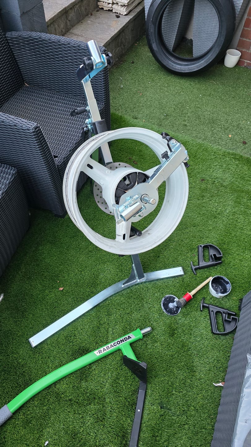 Customer photo review of Street Bike Tyre Changer