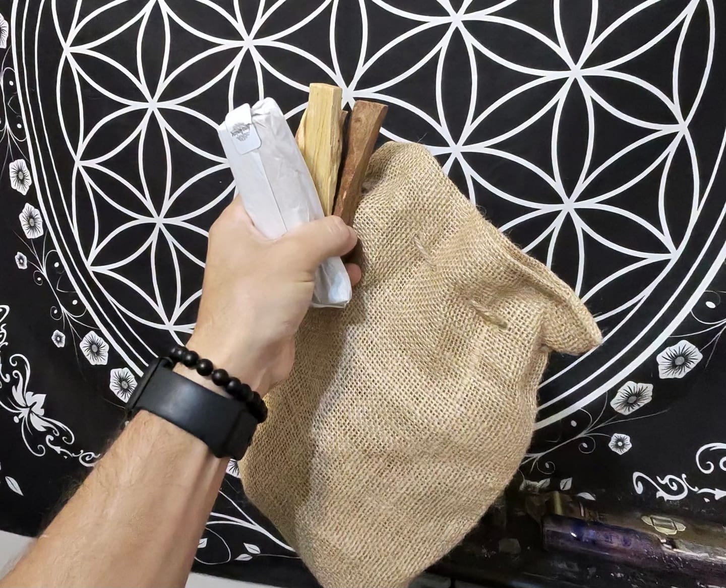 Customer photo review of Palo Santo Smudging Sticks | 1 Pound