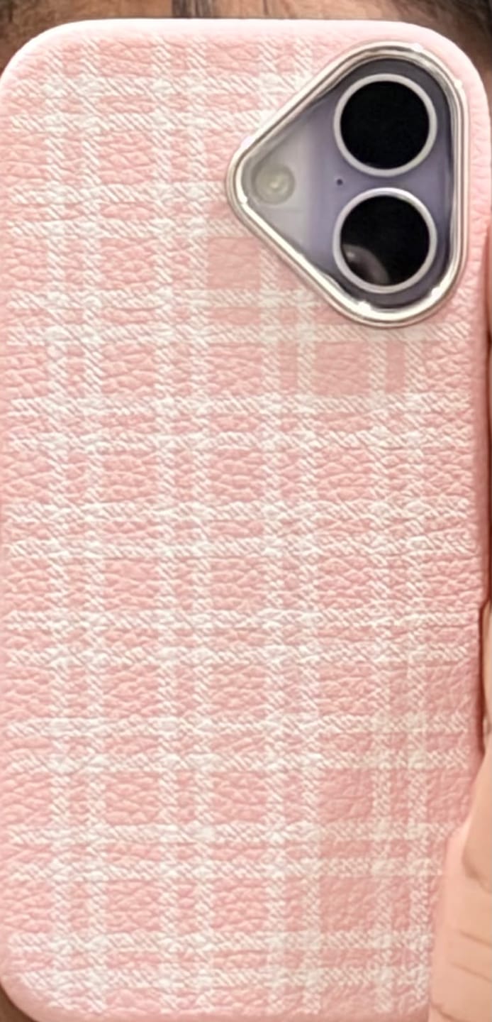 Customer photo review of Korean Creative Checks Plaid iPhone Pre-Order Silicone Case