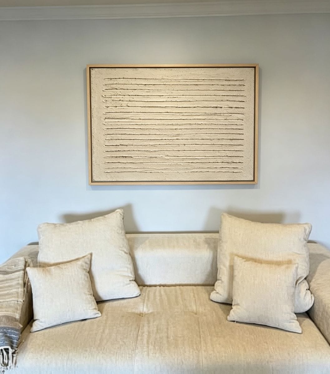 Customer photo review of Neutral Plaster Relief Painting #SG001