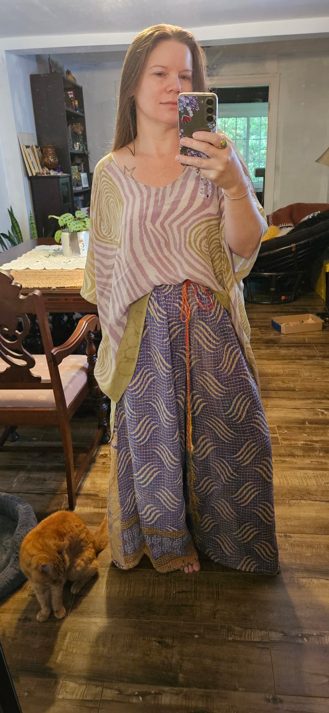 Customer photo review of Dreamer Silk Top L/XL (070)