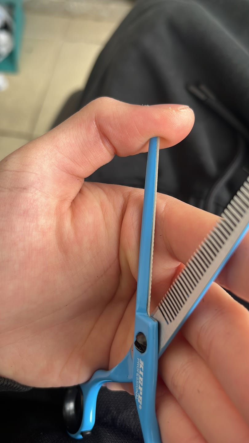 Customer photo review of Par de Tijeras Kiepe Blue Ocean 5.5''