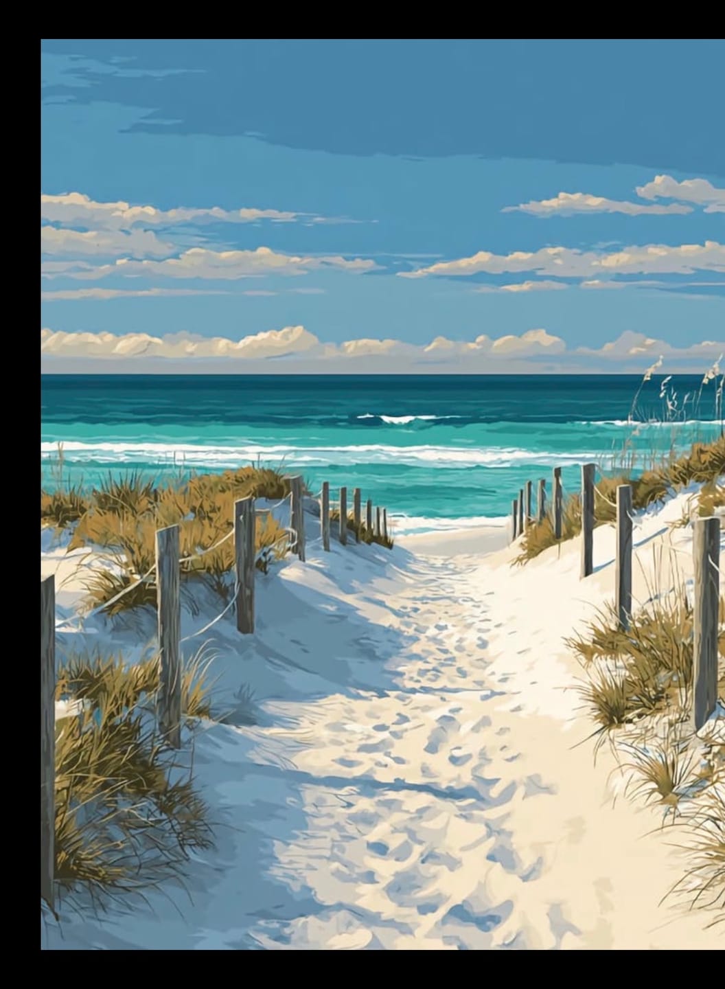 Customer photo review of Beach Path | Paint by Number