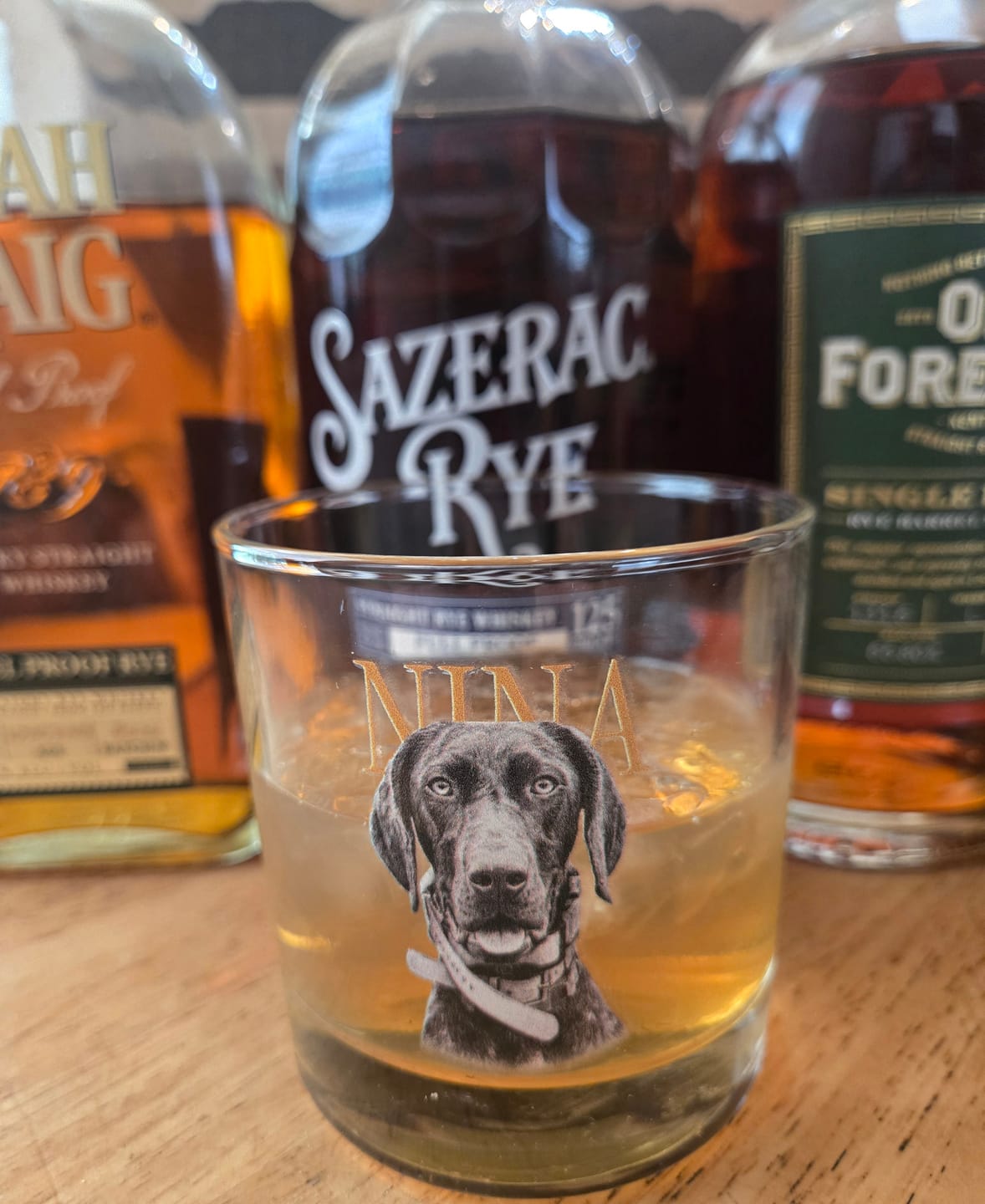 Customer photo review of Pencil Portrait - Personalized Whiskey Glass