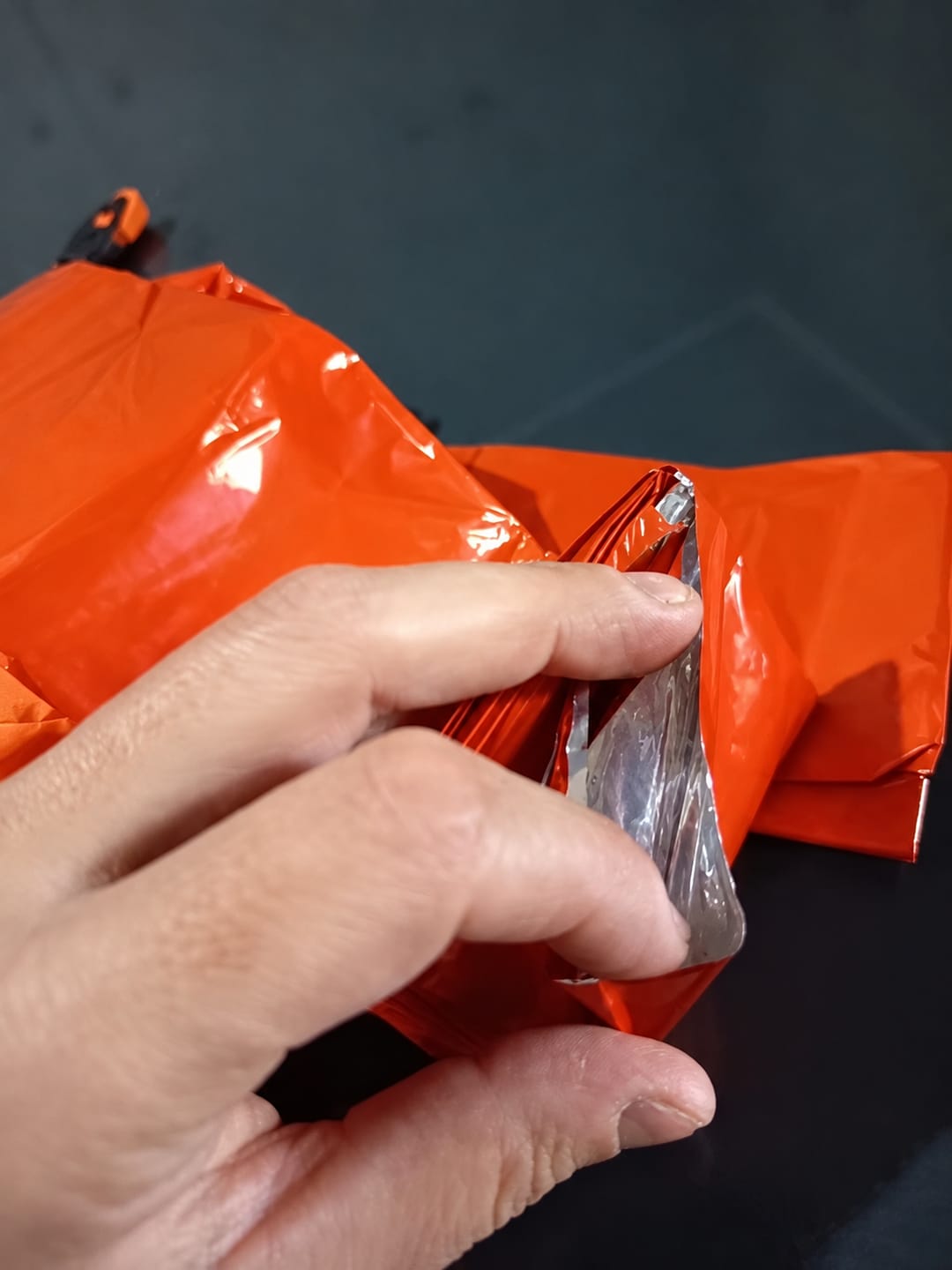 Customer photo review of Saco Vivac Térmico de Emergencia