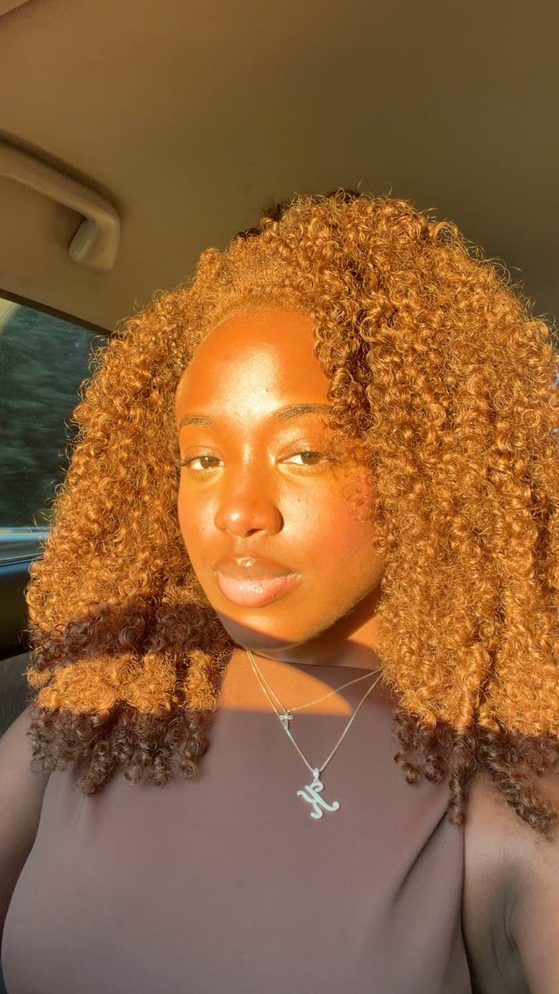 Customer photo review of BABY CURLY™  Brown - Raw Hair