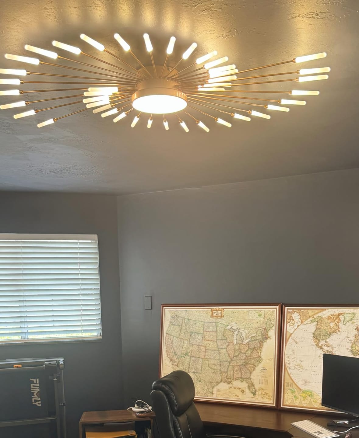 Customer photo review of WOMO Firework Sunburst Flush Mount Ceiling Light-WM1001