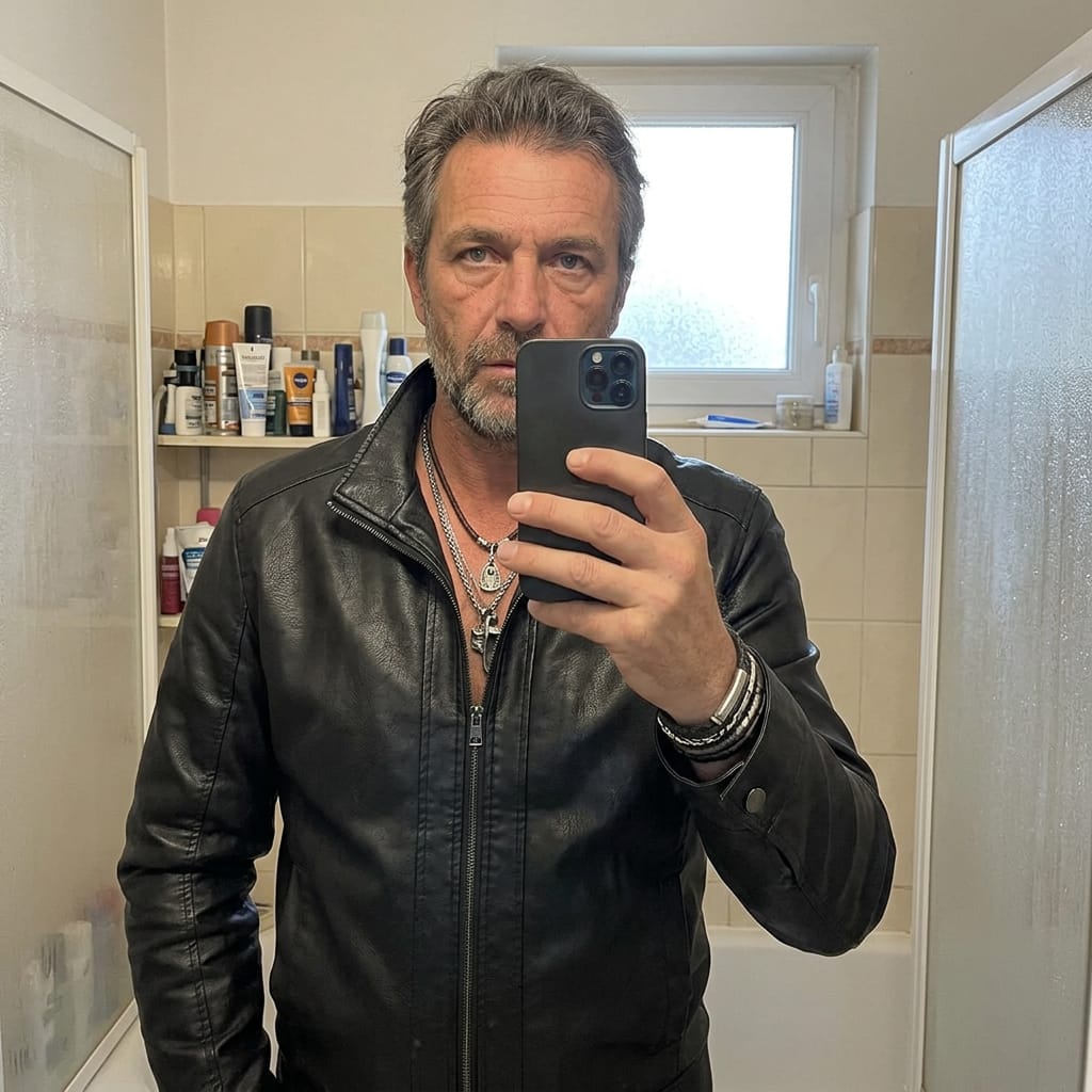 Customer photo review of Biker Lederjacke