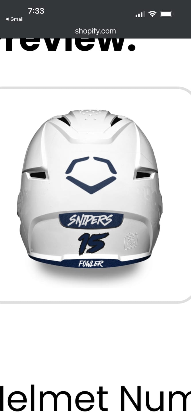 Customer photo review of Helmet Number Kit