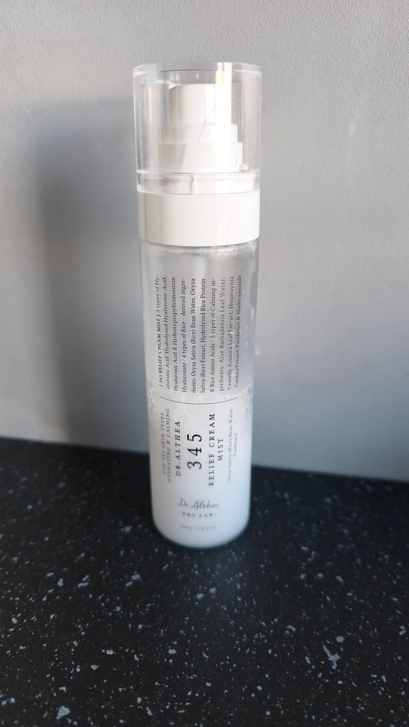 Customer photo review of Nomierinošs un atjaunojošs krēma mists Dr. Althea 345 Relief Cream Mist