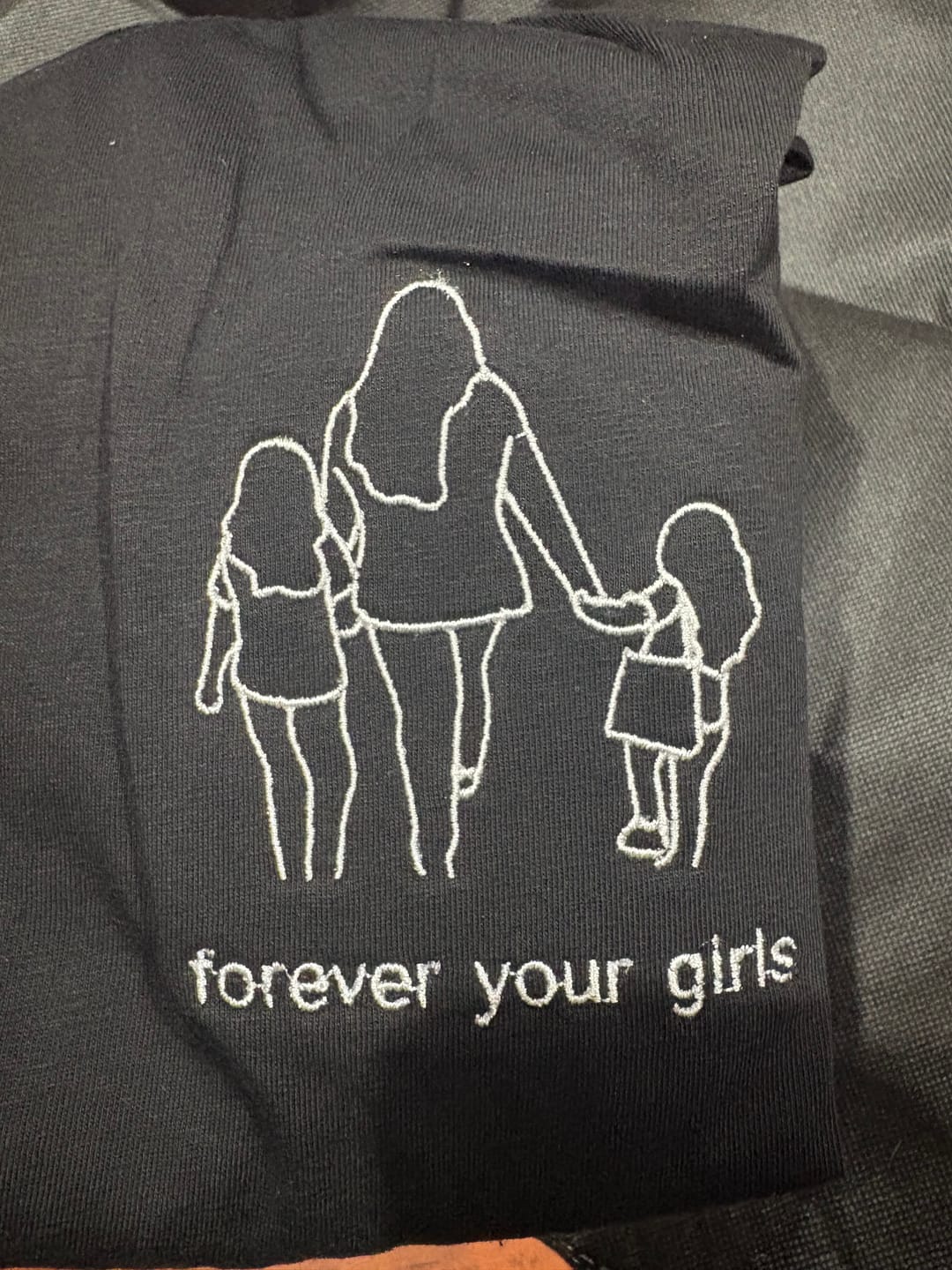 Customer photo review of Kids Drawing or Line Drawing Personalised Tee - Black