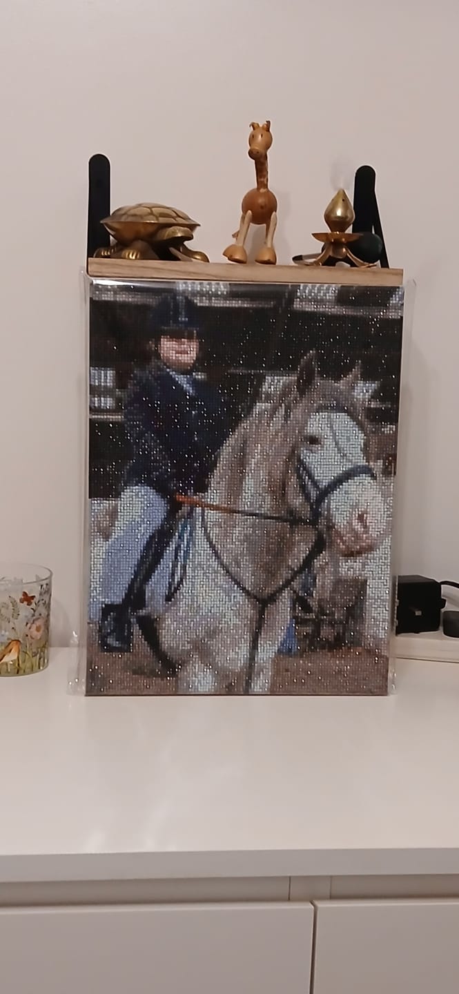 Customer photo review of Personalised Crystal Art Canvas Kit
