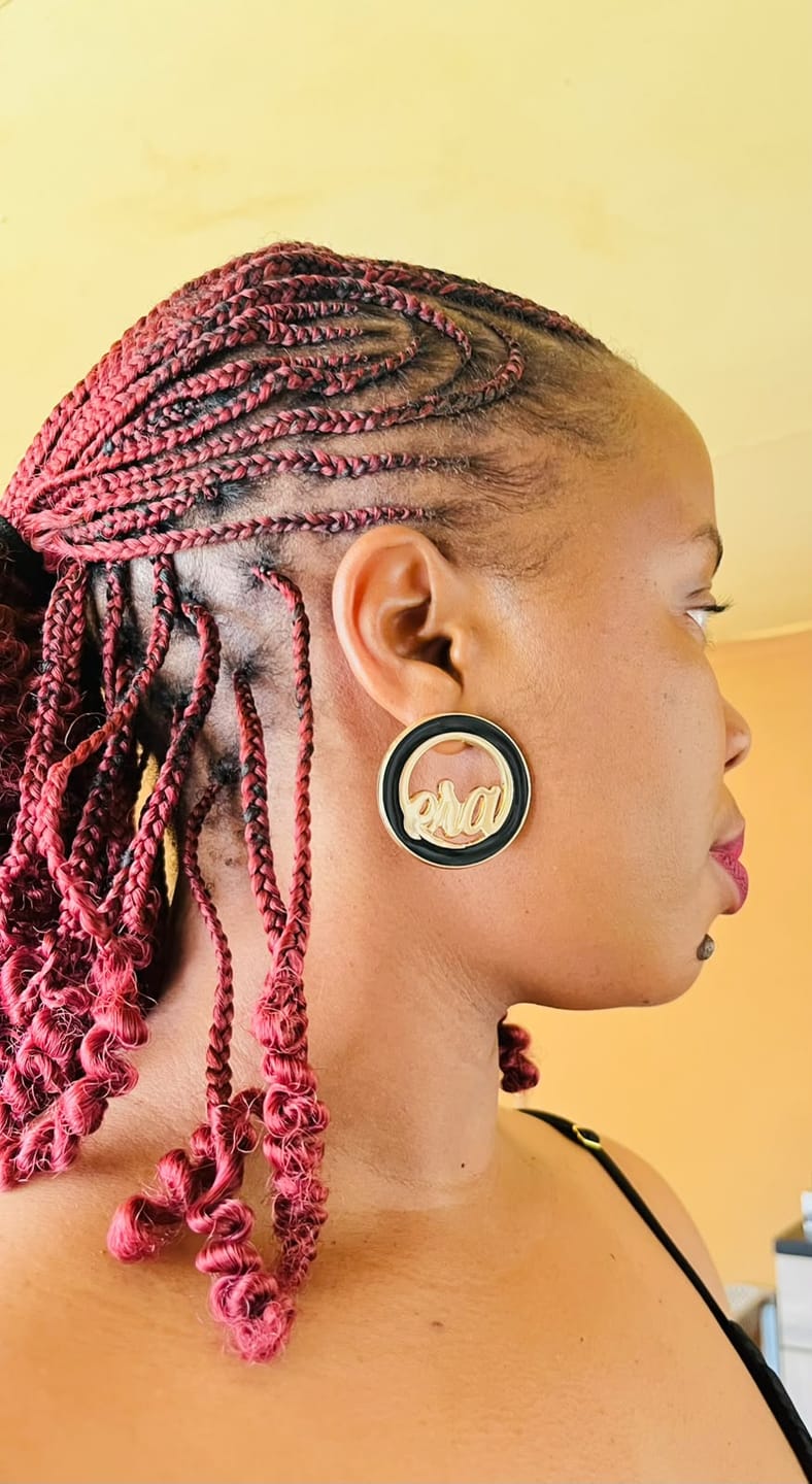 Customer photo review of Gold Diva Earrings