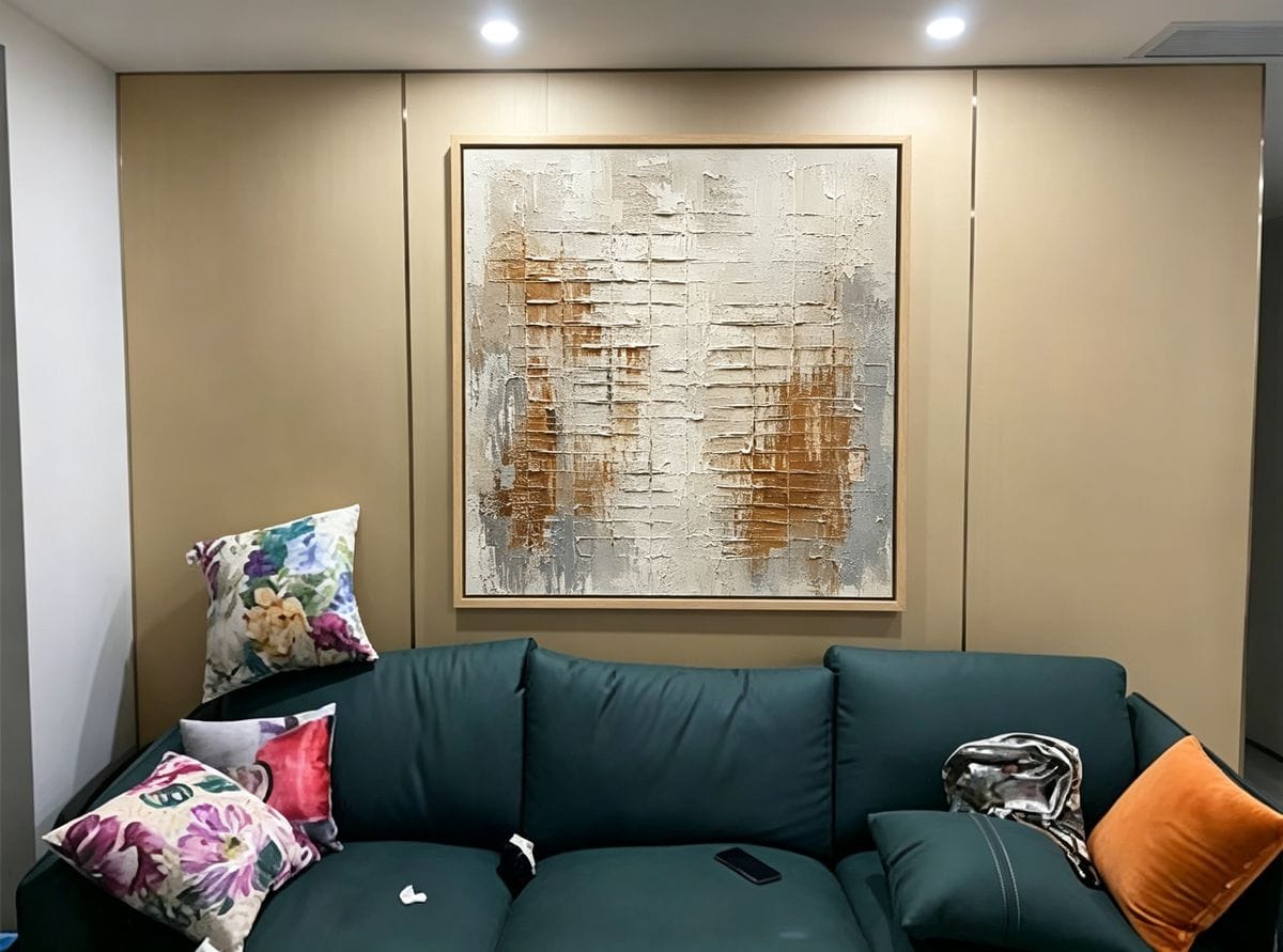 Customer photo review of Dark Metallic Texture Painting #SG059