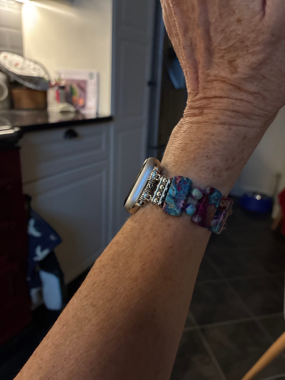 Customer photo review of Celestial Radiance Stretch Apple Watch Strap