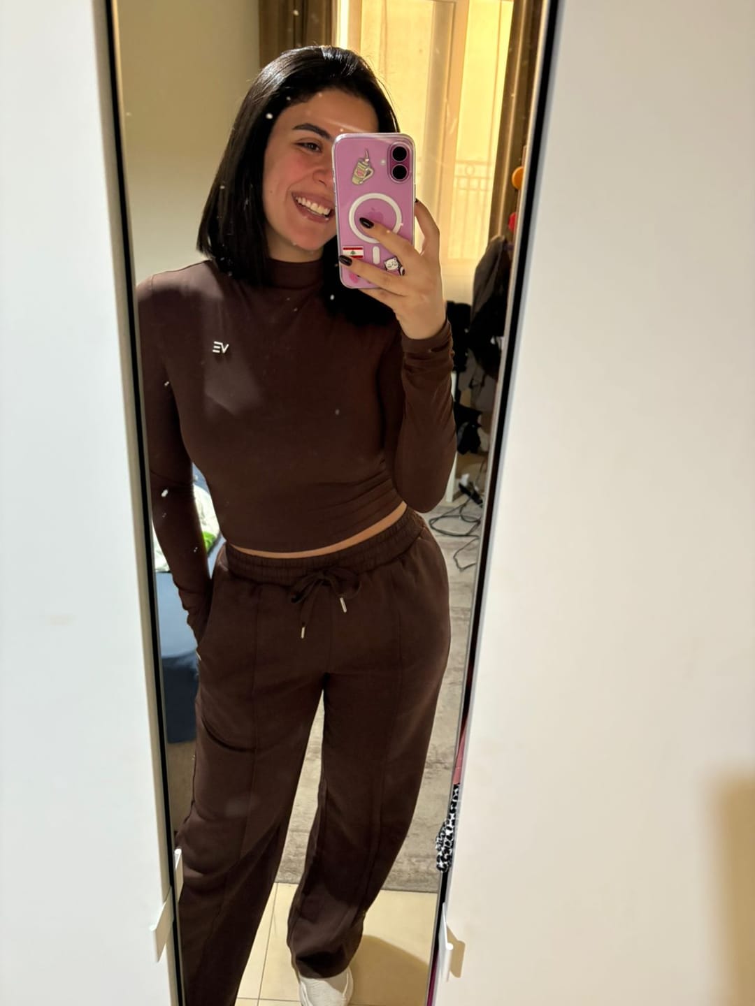 Customer photo review of Brown Active Pants